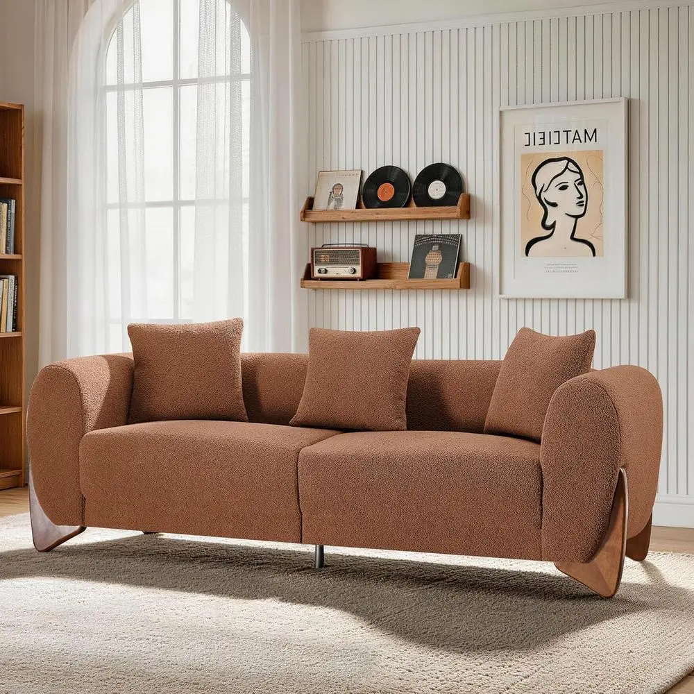 Elegant 3-Seater Sherpa Upholstered Sofa with Solid Wood Frame for Comfortable Living Room Seating
Elegant 3-Seater Sherpa Upholstered Sofa with Solid Wood Frame for Comfortable Living Room Seating