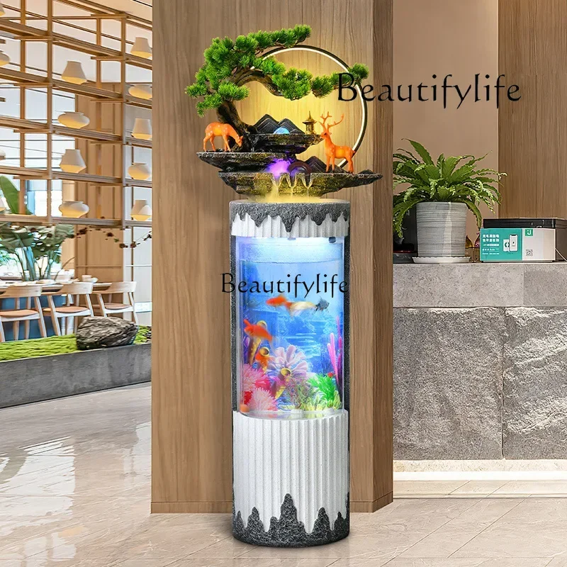 Fish tank living room small ecological acrylic glass fish tank household entrance vertical cylindrical
Fish tank living room small ecological acrylic glass fish tank household entrance vertical cylindrical