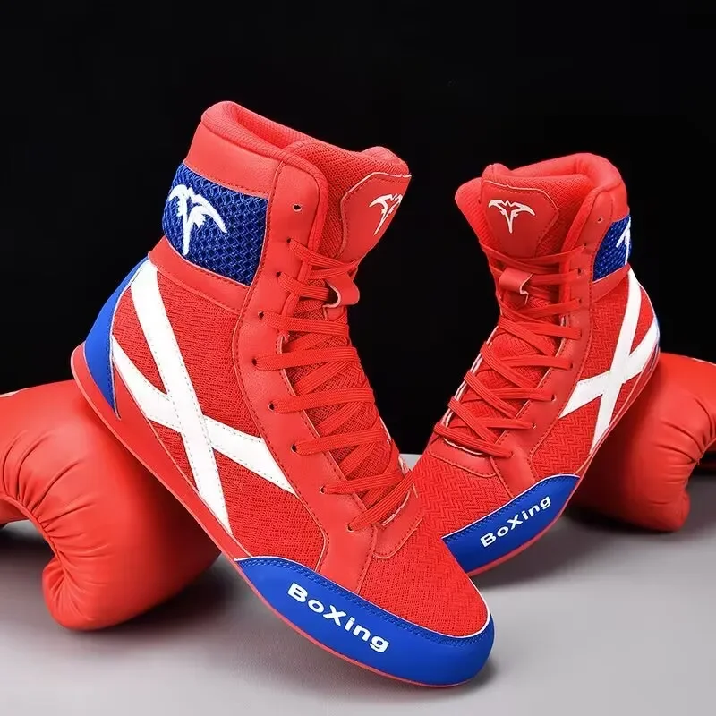 2026 New High Top Breathable Men's And Women's Boxing Shoes Wear Resistant And Anti Slip Men's Sanda Boxing Sports Shoes
2026 New High Top Breathable Men's And Women's Boxing Shoes Wear Resistant And Anti Slip Men's Sanda Boxing Sports Shoes