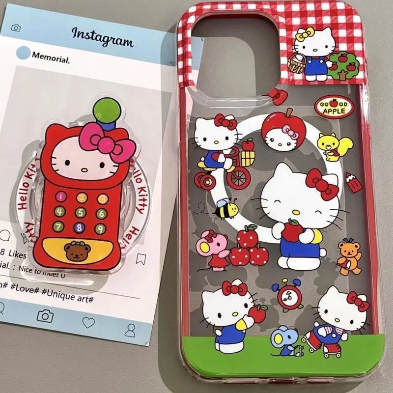 Cartoon Phone Hello Kitty Bear Magnetic Holder Magsafe Wireless Charge Phone Case For iPhone 15 13 12 11 14 16 Pro Max X Cover
Cartoon Phone Hello Kitty Bear Magnetic Holder Magsafe Wireless Charge Phone Case For iPhone 15 13 12 11 14 16 Pro Max X Cover