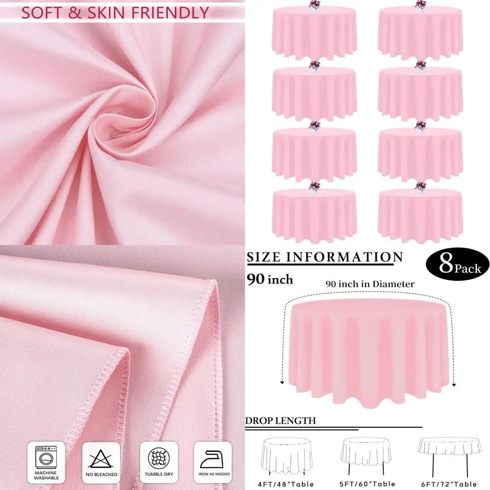 Круглая розовая скатерть на 90 дюймов ко Дню святого Валентина, из моющегося полиэстера, для свадеб и вечеринок
Круглая розовая скатерть на 90 дюймов ко Дню святого Валентина, из моющегося полиэстера, для свадеб и вечеринок