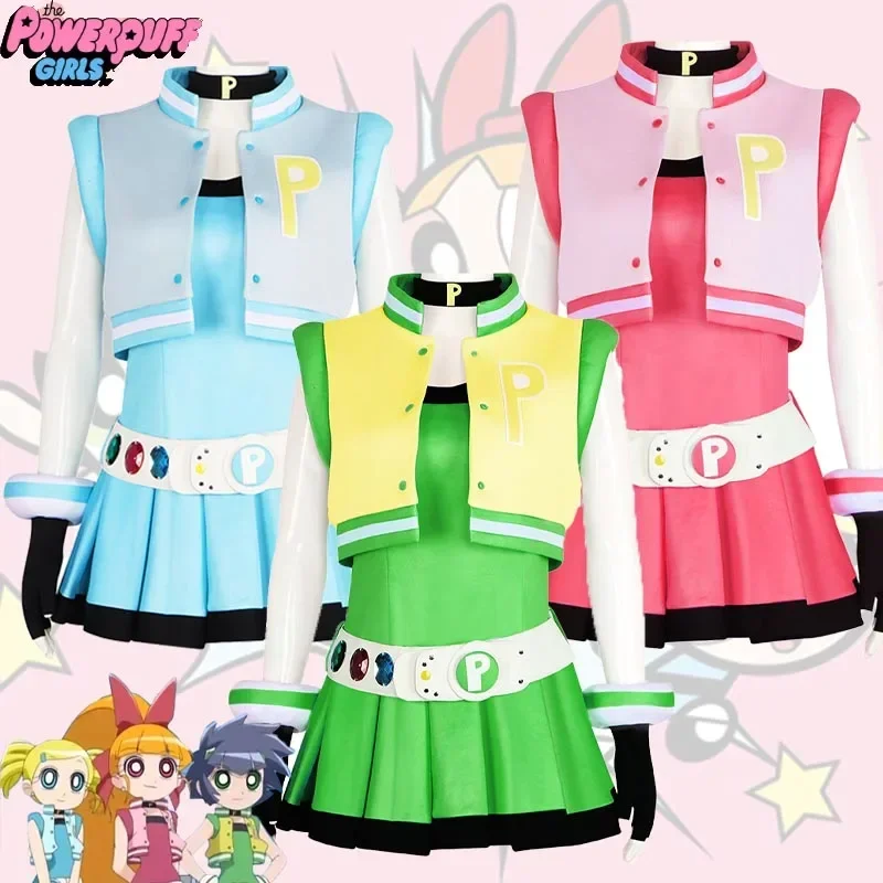 Powerpuff Girls Cosplay Costume Buttercup Blossom Pink Blue Green Dress Uniform Halloween Party Fancy Suits Role Play for Gir*.1
Powerpuff Girls Cosplay Costume Buttercup Blossom Pink Blue Green Dress Uniform Halloween Party Fancy Suits Role Play for Gir*.1