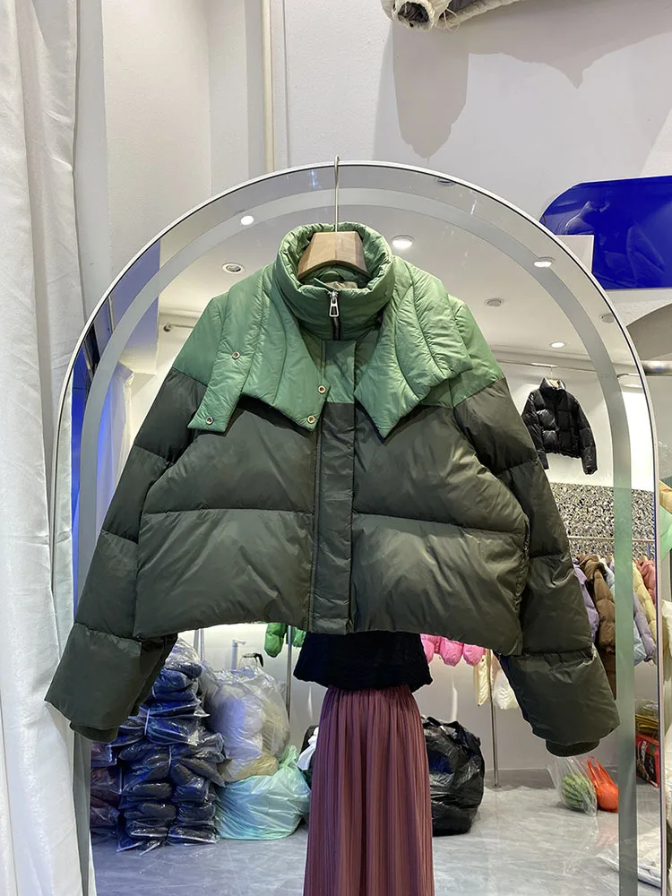 Patchwork Women's Hooded 90%White duck down Coat 2023 Winter New Korea Loose Thicken Down Jackets Casual Female Parka Outwear
Patchwork Women's Hooded 90%White duck down Coat 2023 Winter New Korea Loose Thicken Down Jackets Casual Female Parka Outwear