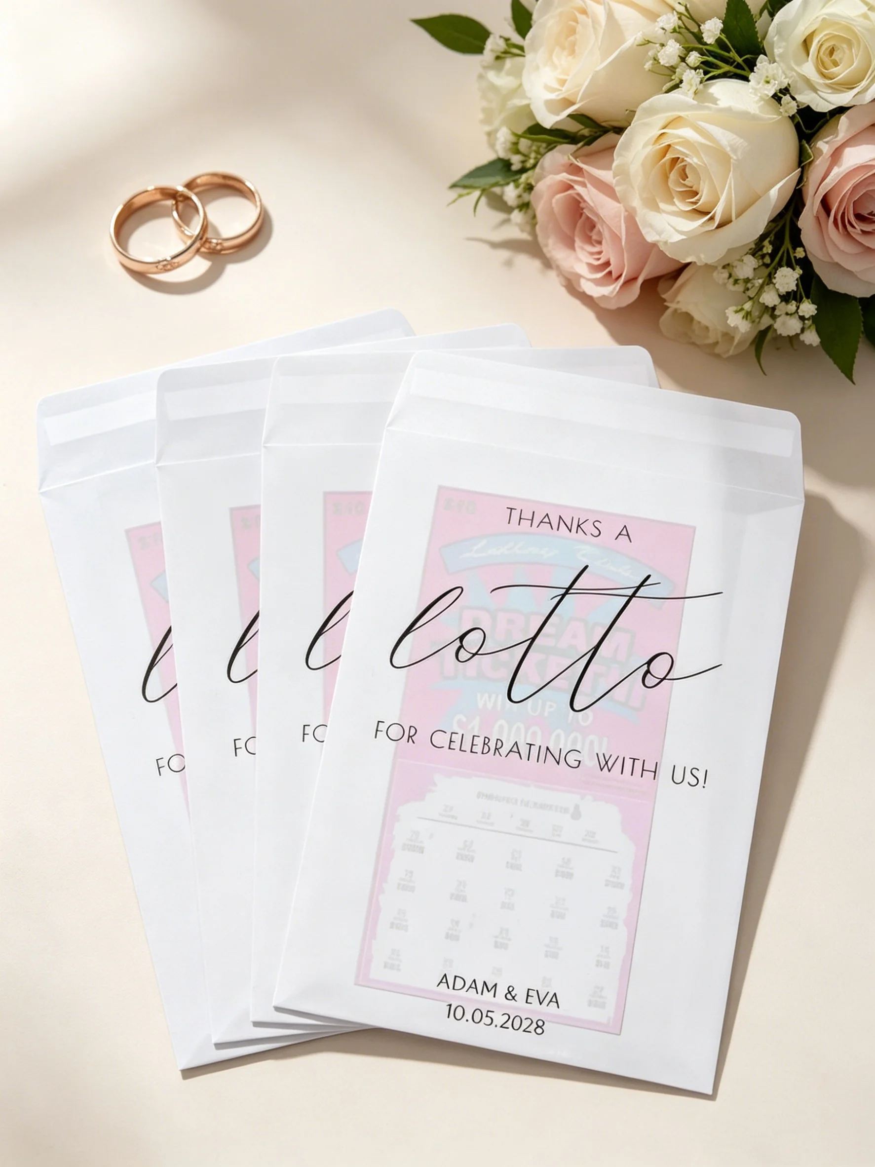 Custom Print Wedding Lucky Love Lottery Favor Bags Disposable Eco Glassine Pouches Bridal Shower Wedding Party Decor Supplies
Custom Print Wedding Lucky Love Lottery Favor Bags Disposable Eco Glassine Pouches Bridal Shower Wedding Party Decor Supplies