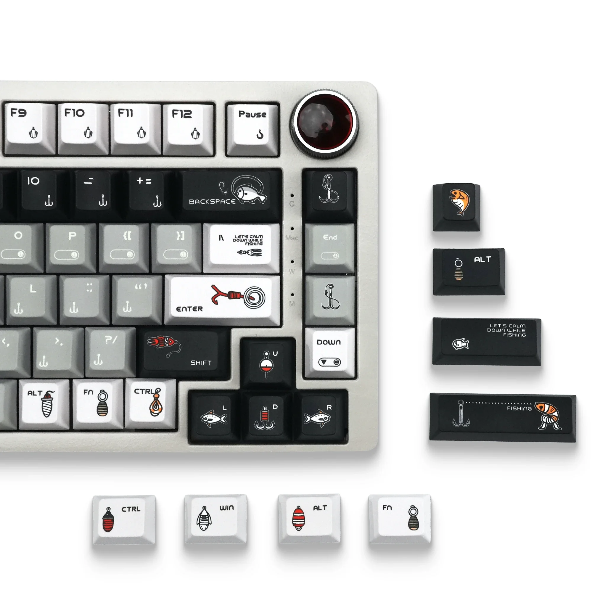 Diaoke keycap fishing PBT five-sided sublimation original height keyboard cap 142 keys full set
Diaoke keycap fishing PBT five-sided sublimation original height keyboard cap 142 keys full set