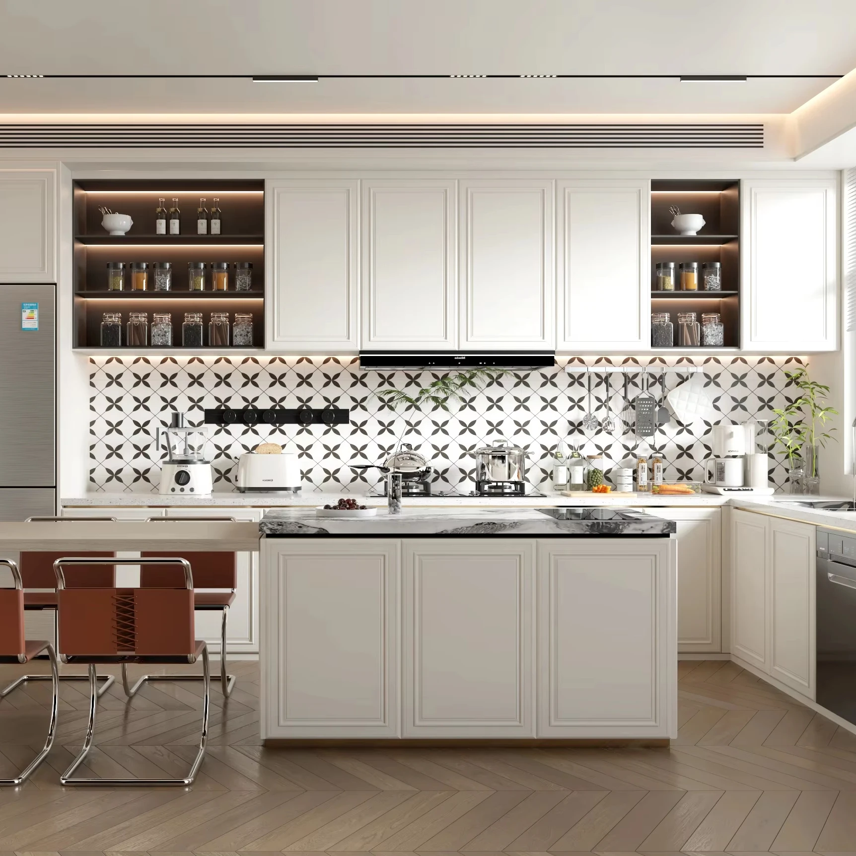 *Customizable Modern Kitchen Cabinets Solid Wood With Sintered Stone Countertop and Minimalist Bar Integration
*Customizable Modern Kitchen Cabinets Solid Wood With Sintered Stone Countertop and Minimalist Bar Integration