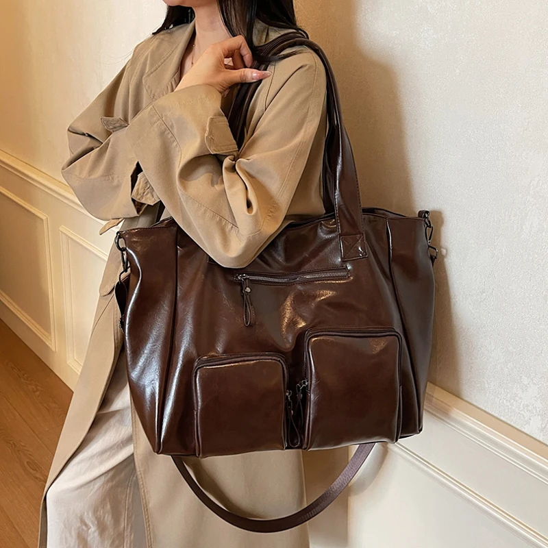 Женская сумка через плечо, большая вместительная сумка для подмышек, модная сумка на плечо для работы и колледжа, женский рюкзак на ремне из искусственной кожи
Женская сумка через плечо, большая вместительная сумка для подмышек, модная сумка на плечо для работы и колледжа, женский рюкзак на ремне из искусственной кожи