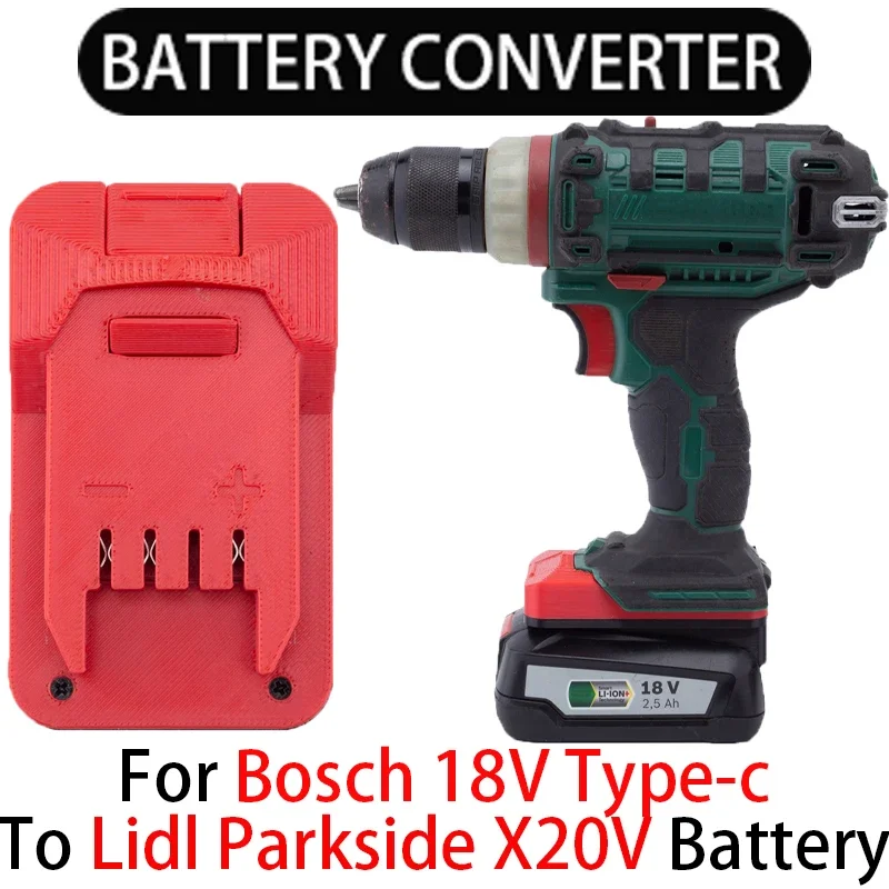 Adapter For Lidl Parkside X20V Li-ion Tools converter To For Bosch PBA 18V Li-ion Battery(Type-C)AL1810CV AL1815CV adapter
Adapter For Lidl Parkside X20V Li-ion Tools converter To For Bosch PBA 18V Li-ion Battery(Type-C)AL1810CV AL1815CV adapter