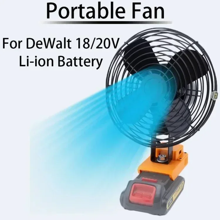 Portable Outdoor Jobsite Wireless Rechargeable Fan For DeWalt 20V Max Li-Ion Battery High Power Force Camping Electric Fan
Portable Outdoor Jobsite Wireless Rechargeable Fan For DeWalt 20V Max Li-Ion Battery High Power Force Camping Electric Fan