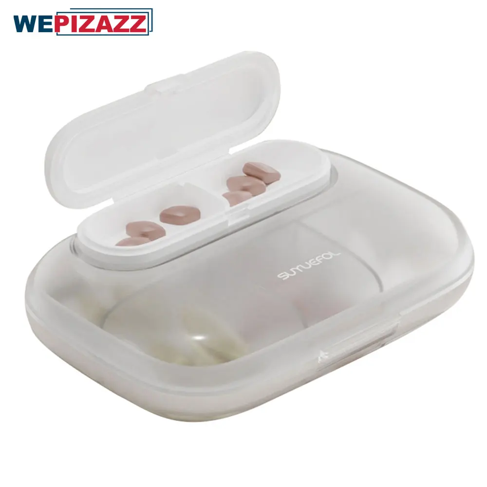 Pill Organizer with 4/6 Compartments, Daily Medicine Pills Case, Pocket Size Pill Box for Travel, BPA Free Small Pills Container
Pill Organizer with 4/6 Compartments, Daily Medicine Pills Case, Pocket Size Pill Box for Travel, BPA Free Small Pills Container
