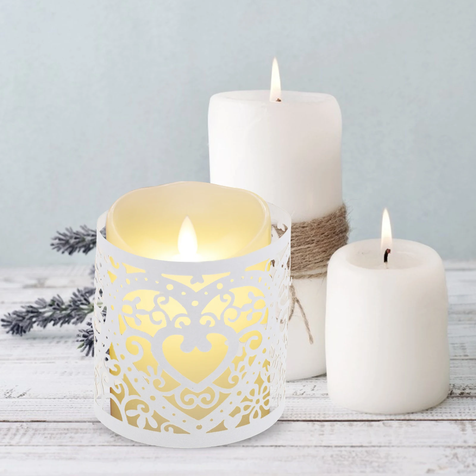 50 Pcs Pearl Paper Wraps Hollow Design Tea Light Covers LED Lampshades Party Wedding Birthday Christmas Decor
50 Pcs Pearl Paper Wraps Hollow Design Tea Light Covers LED Lampshades Party Wedding Birthday Christmas Decor