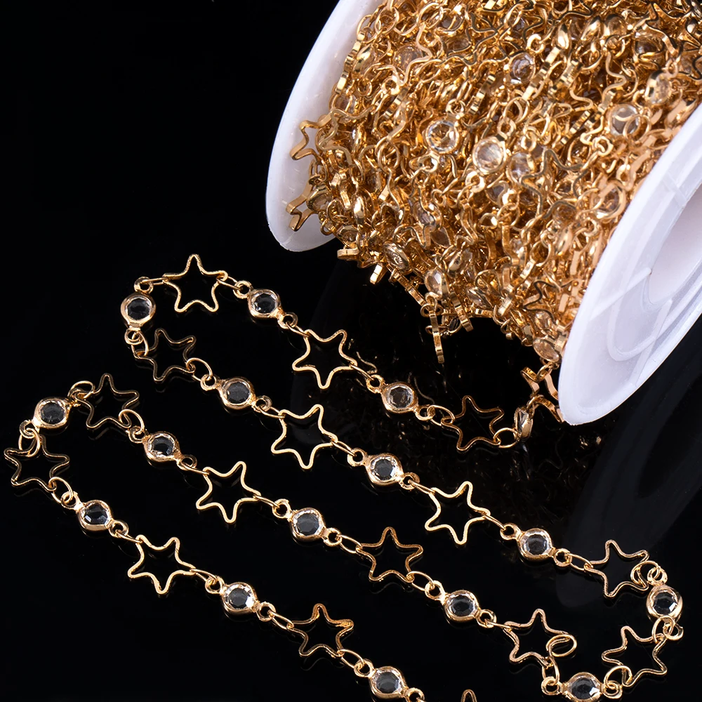 1Meter Hollow Star Chain Heart Moon Rhinestone Bead Crystal Copper Chains Necklace Bracelet Chain Jewelry Making DIY Accessories
1Meter Hollow Star Chain Heart Moon Rhinestone Bead Crystal Copper Chains Necklace Bracelet Chain Jewelry Making DIY Accessories