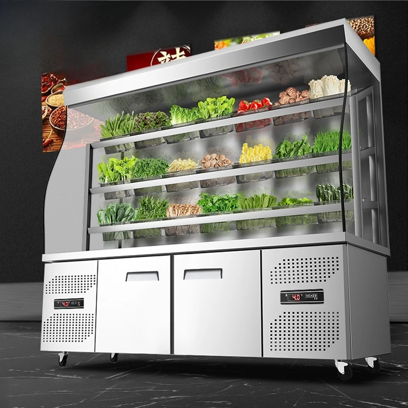 Malatang display cabinet Commercial barbecue hot pot shop Vegetable fresh-keeping refrigerated freezer cabinet
Malatang display cabinet Commercial barbecue hot pot shop Vegetable fresh-keeping refrigerated freezer cabinet