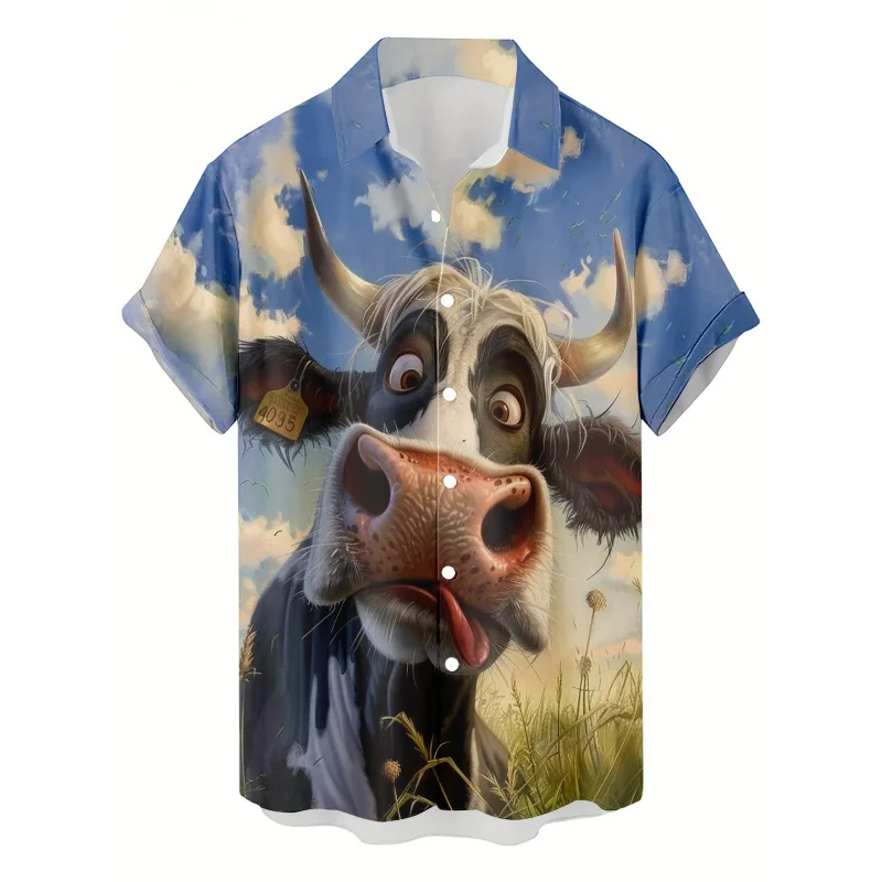 Funny Cow Retro Pattern 3D Printed Men's Casual Shirt Personality Hip-Hop Rock Street Hawaiian Shirt
Funny Cow Retro Pattern 3D Printed Men's Casual Shirt Personality Hip-Hop Rock Street Hawaiian Shirt