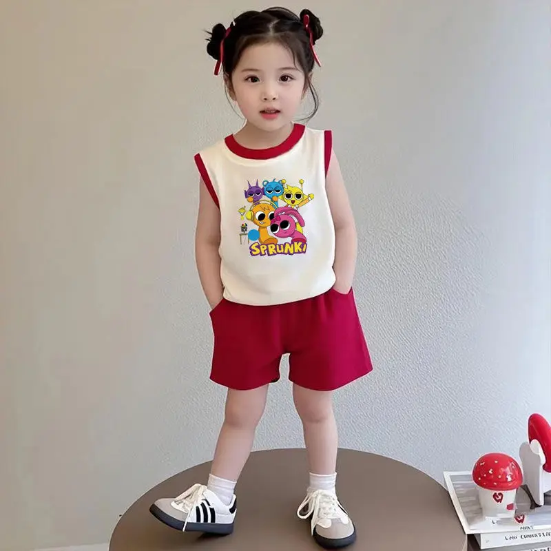 Kawaii Sprunki детский жилет, костюм, новая повседневная летняя одежда, футболка с мультяшным принтом, шорты, 2 шт./компл., детская одежда, спортивные костюмы
Kawaii Sprunki детский жилет, костюм, новая повседневная летняя одежда, футболка с мультяшным принтом, шорты, 2 шт./компл., детская одежда, спортивные костюмы