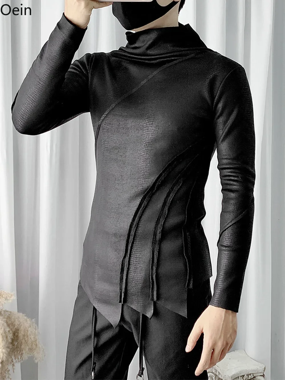 Mens Snakeskin Leather Pullover Turtleneck Fur Lining Warmer Shirts Slim Tops Winter Pull On Irregular Black Fit New 2025
Mens Snakeskin Leather Pullover Turtleneck Fur Lining Warmer Shirts Slim Tops Winter Pull On Irregular Black Fit New 2025
