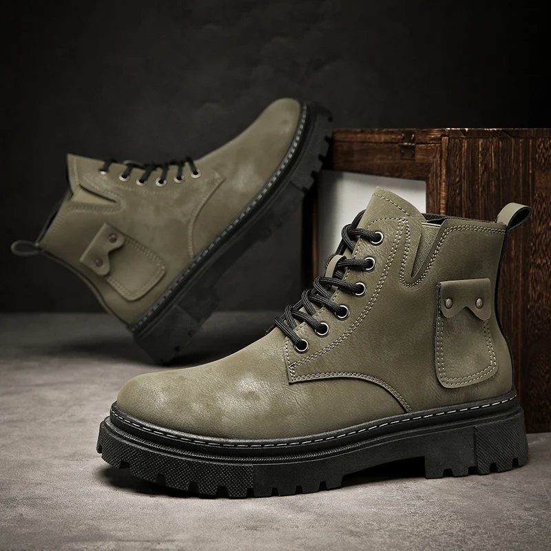 Men's Motorcycle Boots Comfortable Platform Boots Men's Outdoor High Top Leather Boots Fashion Comfortable Waterproof Men Shoes
Men's Motorcycle Boots Comfortable Platform Boots Men's Outdoor High Top Leather Boots Fashion Comfortable Waterproof Men Shoes