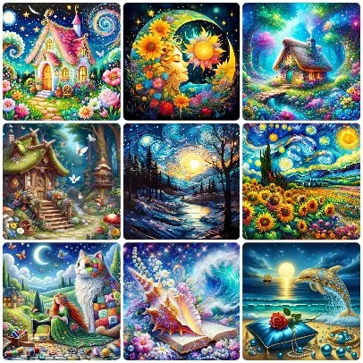 Van Gogh Style Fantasy Cottage & Animal Jigsaw Puzzle Set, Starry Sky Floral Home Decor Gift High Quality Perfect Home Decor
Van Gogh Style Fantasy Cottage & Animal Jigsaw Puzzle Set, Starry Sky Floral Home Decor Gift High Quality Perfect Home Decor