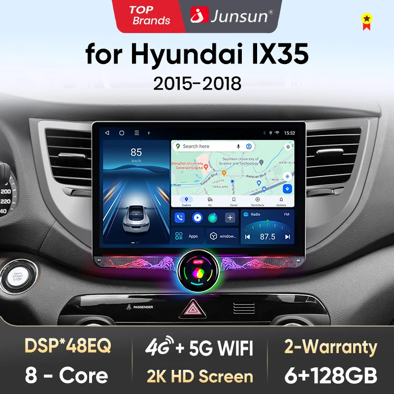 Junsun V1 AI Voice Wireless CarPlay Android Auto Radio for Hyundai IX35 Tucson 3 2015 - 2018 4G Car Multimedia GPS 2din
Junsun V1 AI Voice Wireless CarPlay Android Auto Radio for Hyundai IX35 Tucson 3 2015 - 2018 4G Car Multimedia GPS 2din