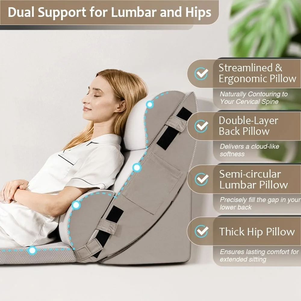 Furniture Accessories-Orthopedic Bed Wedge Pillow Set for Sleeping After Surgery Back Leg Pain Relief Adjustable Memory Foam Bed
Furniture Accessories-Orthopedic Bed Wedge Pillow Set for Sleeping After Surgery Back Leg Pain Relief Adjustable Memory Foam Bed