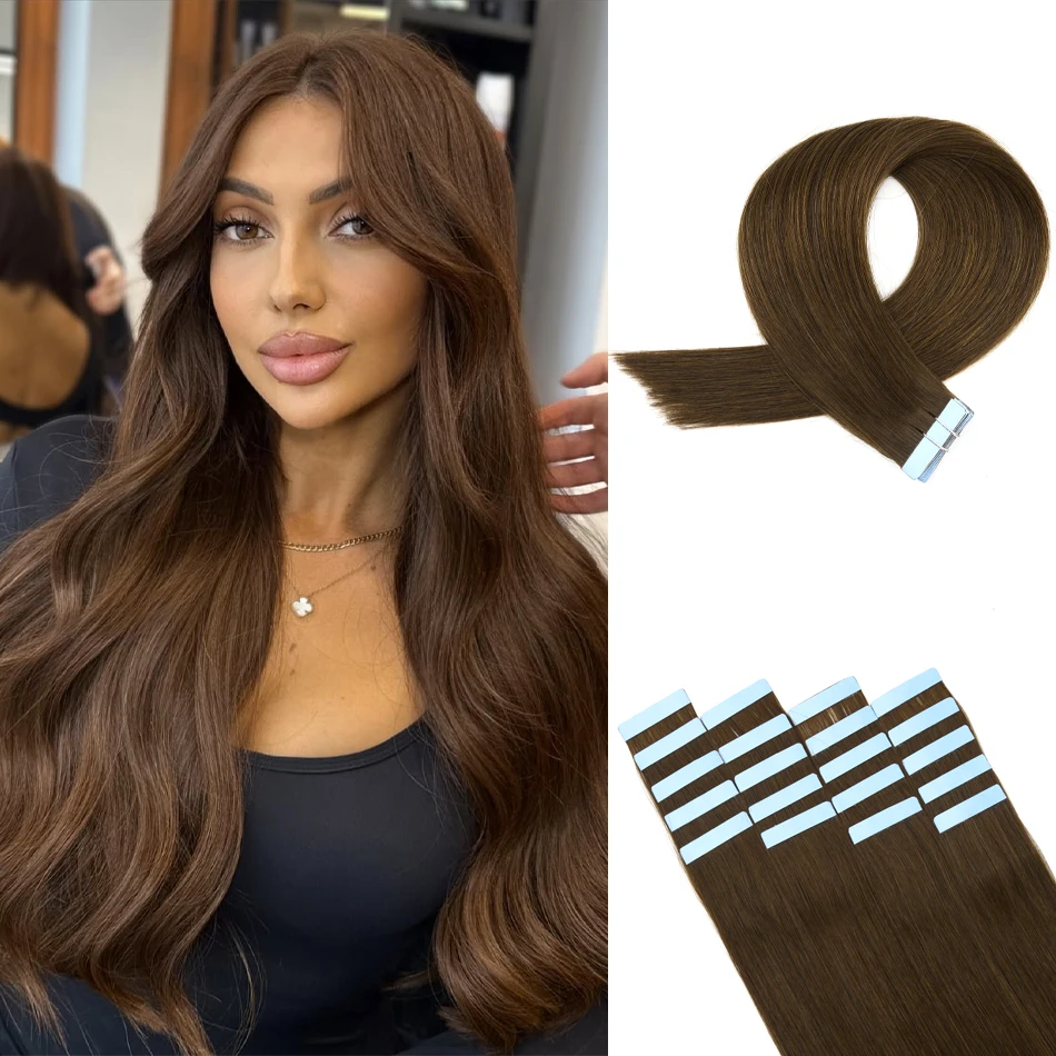 Brown Tape in Hair Extensions 100% Remy Human Hair Extensions Straight Seamless Skin Weft Tape in Extensions for Women 20pcs
Brown Tape in Hair Extensions 100% Remy Human Hair Extensions Straight Seamless Skin Weft Tape in Extensions for Women 20pcs