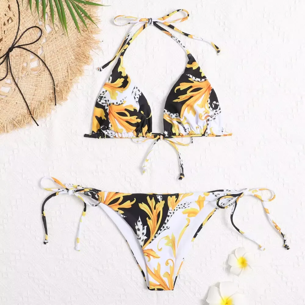 high quality Women's split bikini set gold flower swimsuit factory direct sale swim wear lady
high quality Women's split bikini set gold flower swimsuit factory direct sale swim wear lady