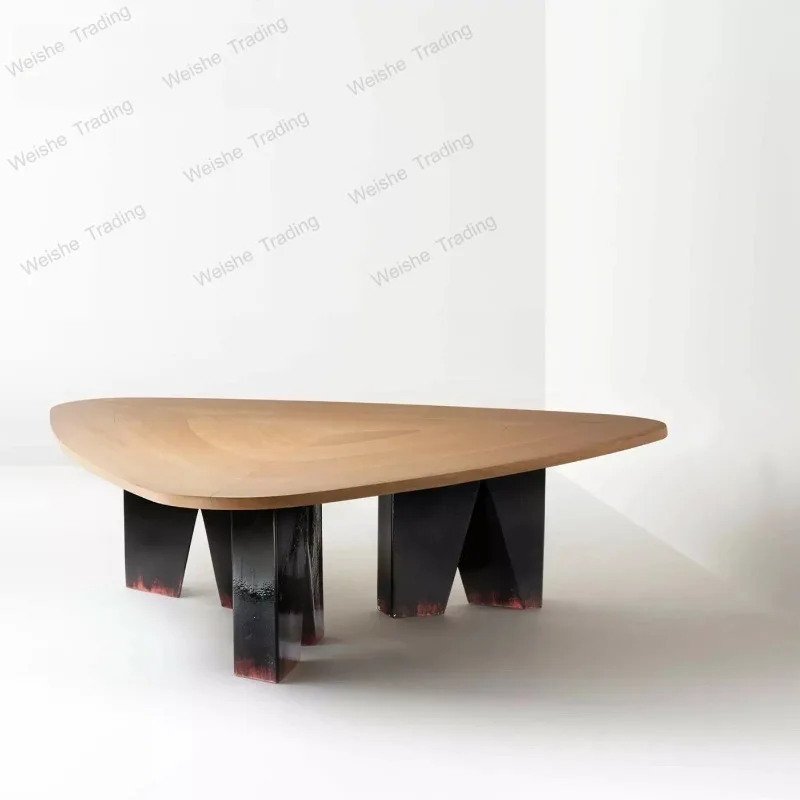 Rotor coffee table log color solid wood triangle coffee table wabi sabi wind round table
Rotor coffee table log color solid wood triangle coffee table wabi sabi wind round table