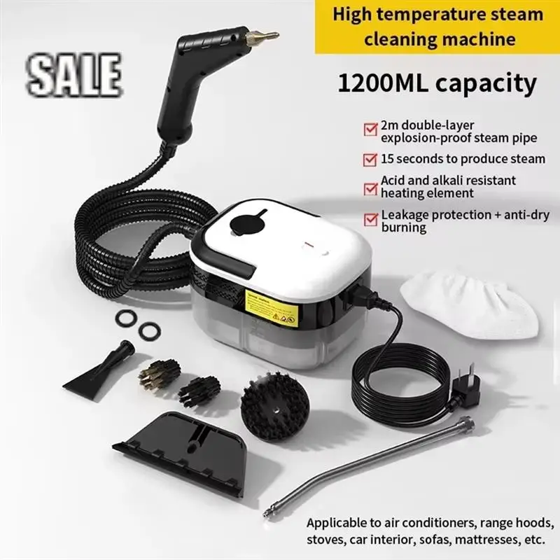 Portable Steam Cleaner High Temperature Home Sterilizations For Air Conditioner,Sofa,Kitchen Hood Car Steam Cleaner(EU)-A68E
Portable Steam Cleaner High Temperature Home Sterilizations For Air Conditioner,Sofa,Kitchen Hood Car Steam Cleaner(EU)-A68E