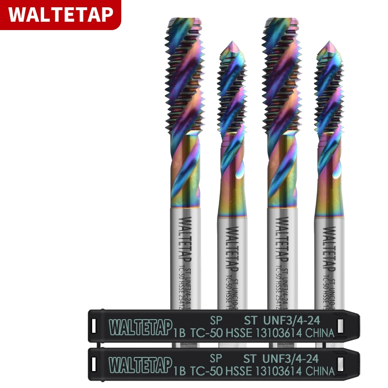 WALTETAP HSSE-M35 JIS Стандартный метчик со спиральной рифленой вставкой STI ST UNC 2-56 4-40 6-32 10-24 1/4 UNF 10-32 Метчики для машинной резьбы
WALTETAP HSSE-M35 JIS Стандартный метчик со спиральной рифленой вставкой STI ST UNC 2-56 4-40 6-32 10-24 1/4 UNF 10-32 Метчики для машинной резьбы