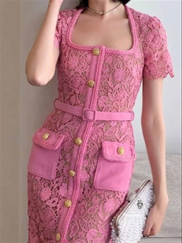 Boho Mesh Lace Woman Party Sexy Maxi Dress 2023 Dresses Women Elegant Short Sleeve Embroidery Summer A-Line Solid Pink Vestido
Boho Mesh Lace Woman Party Sexy Maxi Dress 2023 Dresses Women Elegant Short Sleeve Embroidery Summer A-Line Solid Pink Vestido