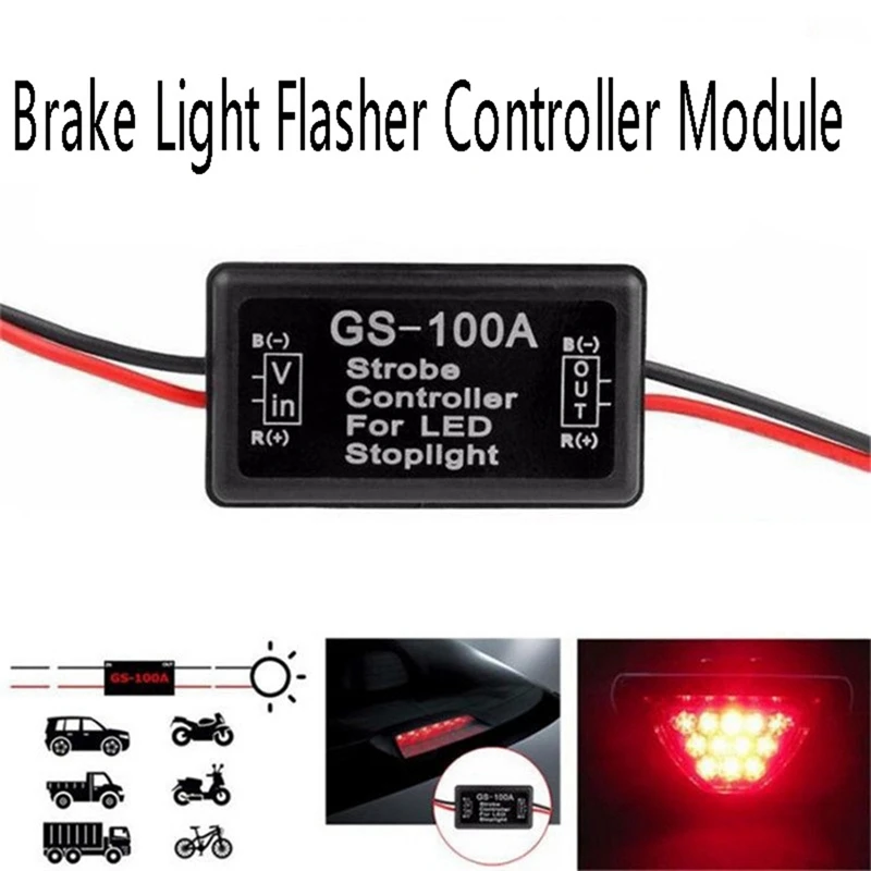 Flash Strobe Controller Brake Light Flasher Module For Car LED Brake Stop Light Lamp 12V
Flash Strobe Controller Brake Light Flasher Module For Car LED Brake Stop Light Lamp 12V