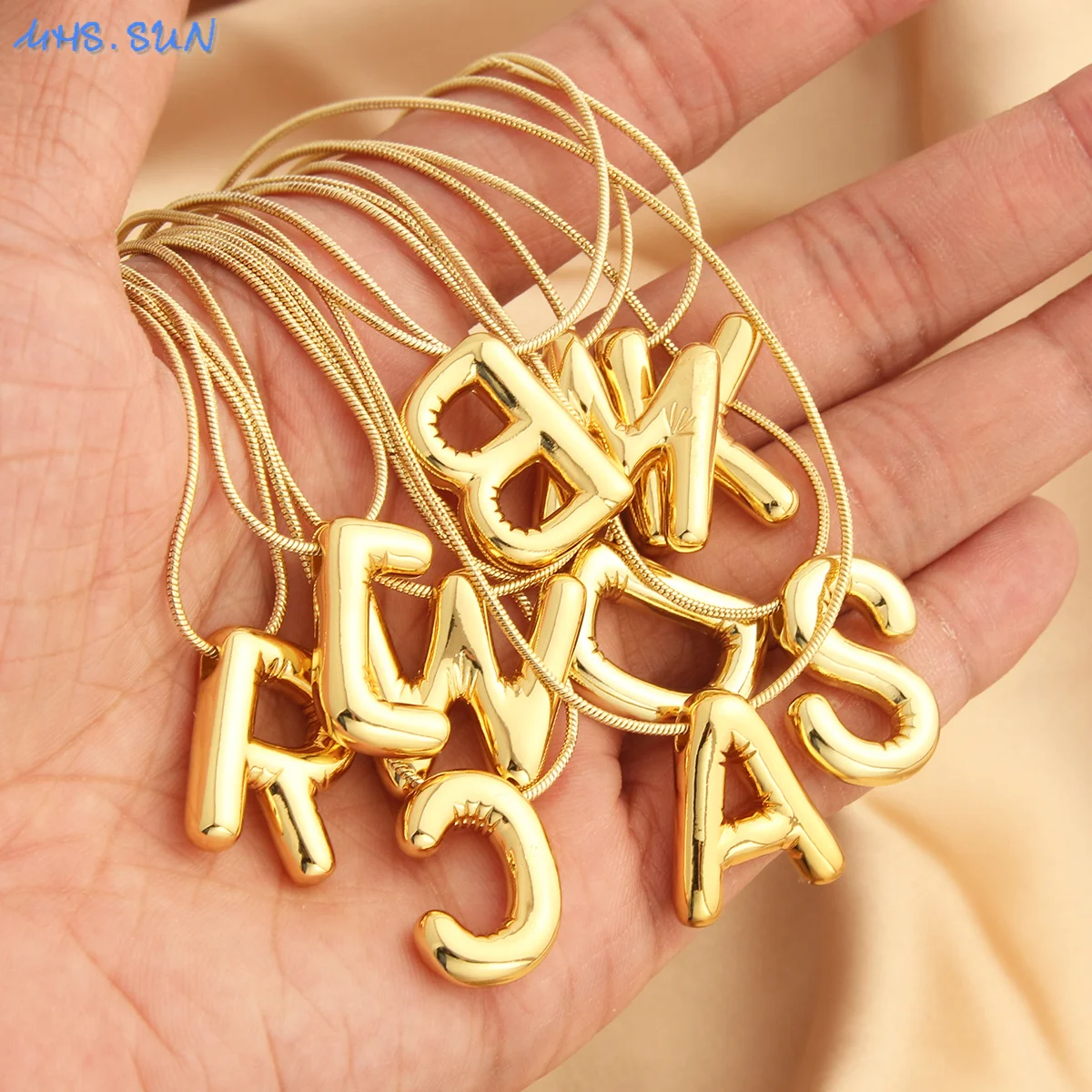 SUNSLL Chunky Alphabet Balloon Letter Pendant Necklaces Copper A-Z Name Personalized Bubble Gold Plated Jewelry For Women Men
SUNSLL Chunky Alphabet Balloon Letter Pendant Necklaces Copper A-Z Name Personalized Bubble Gold Plated Jewelry For Women Men