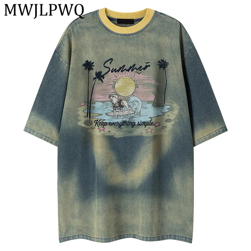 MWJLPWQ Street Style Fashion Washed Tie-Dye T-Shirt For Men Pattern Design Summer Vintage Loose Casual Short-Sleeve Tops 15402
MWJLPWQ Street Style Fashion Washed Tie-Dye T-Shirt For Men Pattern Design Summer Vintage Loose Casual Short-Sleeve Tops 15402