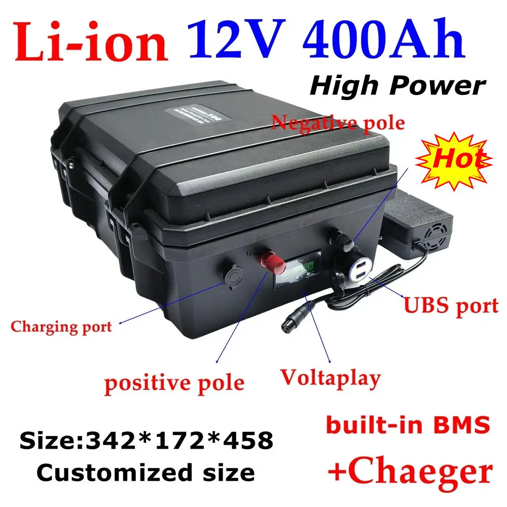 CZ-12V 400AH lithium ion battery 12v li ion with 200A BMS for inverter caravan camping power supply light boat + 20A Charger.
CZ-12V 400AH lithium ion battery 12v li ion with 200A BMS for inverter caravan camping power supply light boat + 20A Charger.