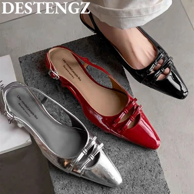 Bow Pointed Toe Women Heeled Sandals Women Sexy Shoes Slingback New 2025 Summer Slippers Shallow Dress Leather Sandalisa Mujer
Bow Pointed Toe Women Heeled Sandals Women Sexy Shoes Slingback New 2025 Summer Slippers Shallow Dress Leather Sandalisa Mujer