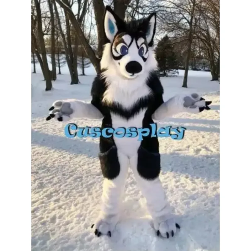 Christmas Black White Fox Dog Husky Wolf Fursuit Cosplay Mascot Costume Cartoon Halloween Outfit Fancy Dress Promotional
Christmas Black White Fox Dog Husky Wolf Fursuit Cosplay Mascot Costume Cartoon Halloween Outfit Fancy Dress Promotional