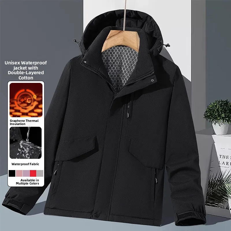 Men's Fashionable Outdoor Graphene Warm Hooded down Jacket Standard Fit Regular Length Urban Style Windproof Cotton Coat
Men's Fashionable Outdoor Graphene Warm Hooded down Jacket Standard Fit Regular Length Urban Style Windproof Cotton Coat