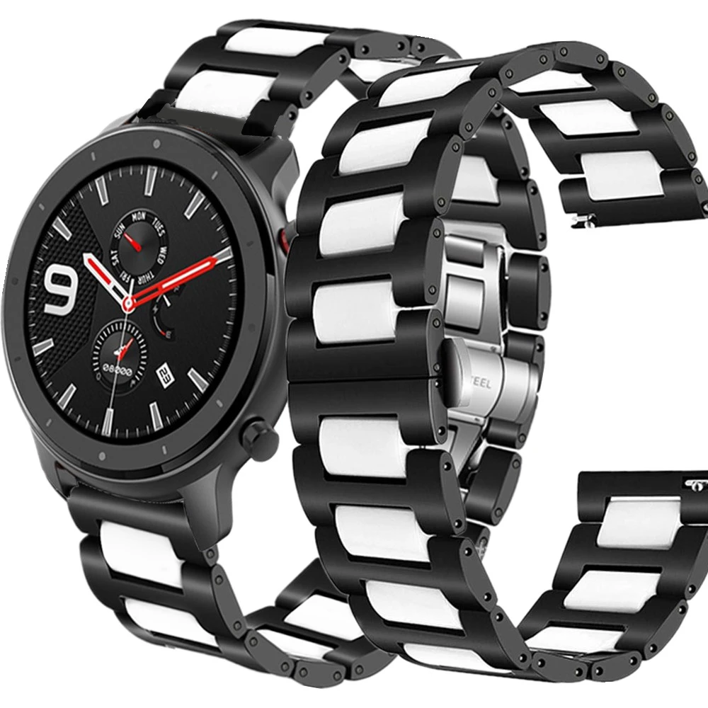22mm Watch band for Samsung Galaxy Watch 46mm Band Ceramic Stainless Steel Strap for gear s3 frontier/Huawei GT bands Wrist Belt
22mm Watch band for Samsung Galaxy Watch 46mm Band Ceramic Stainless Steel Strap for gear s3 frontier/Huawei GT bands Wrist Belt
