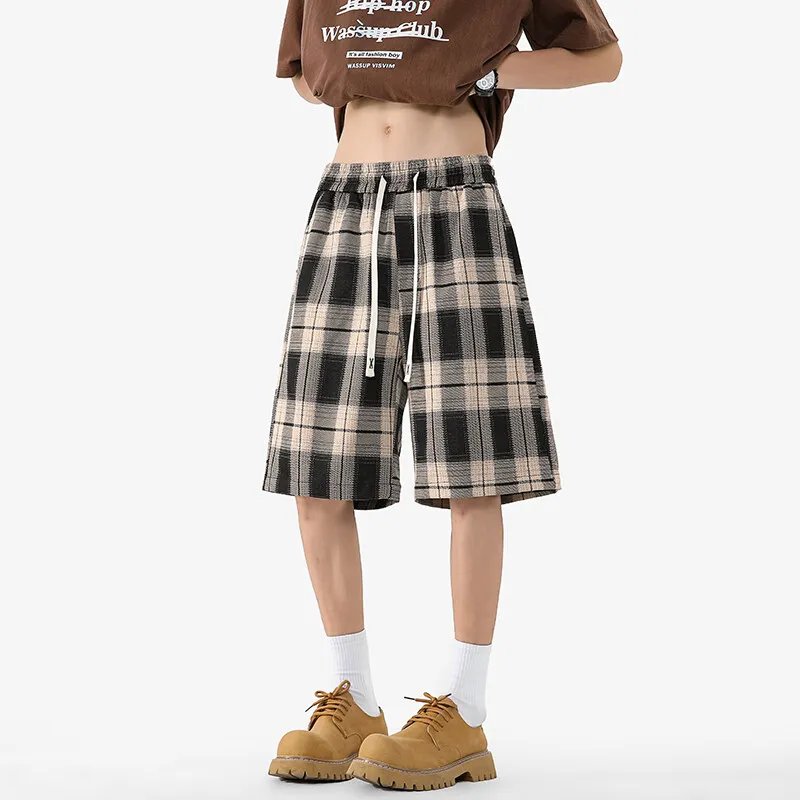 Men Summer Casual Plaid Shorts Elastic Drawstring Waist Stretch Comfort Lightweight Beach Outdoor shorts man Fashion Trendy
Men Summer Casual Plaid Shorts Elastic Drawstring Waist Stretch Comfort Lightweight Beach Outdoor shorts man Fashion Trendy