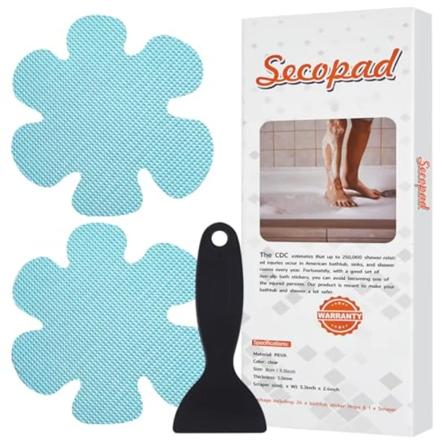 Bathtub Stickers Non-Slip, PCS Safety Shower Treads Adhesive Appliques with Premium Scrape
Bathtub Stickers Non-Slip, PCS Safety Shower Treads Adhesive Appliques with Premium Scrape