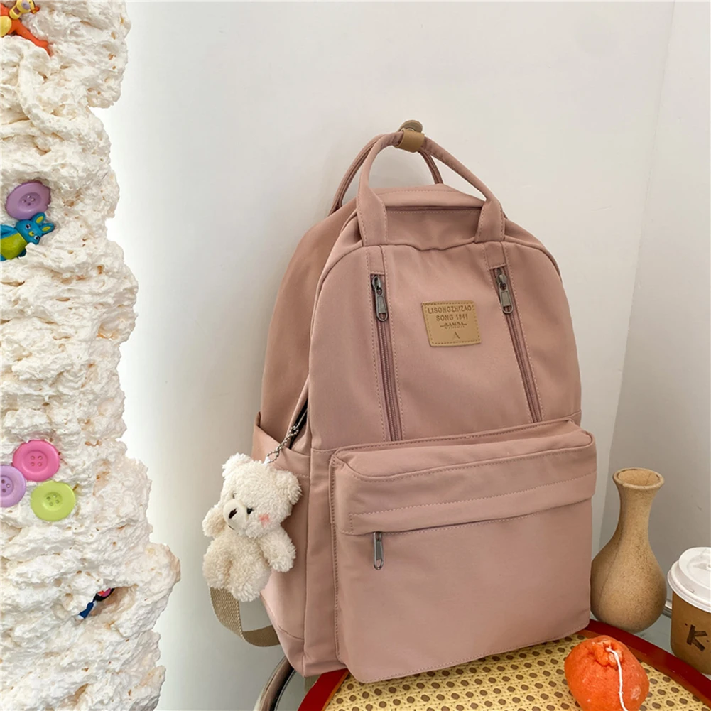Casual Backpack for Girl Student Bookbags Bear Pendant Simple Backpack Large Capacity Sports Backpack for Outdoor Travel Camping
Casual Backpack for Girl Student Bookbags Bear Pendant Simple Backpack Large Capacity Sports Backpack for Outdoor Travel Camping