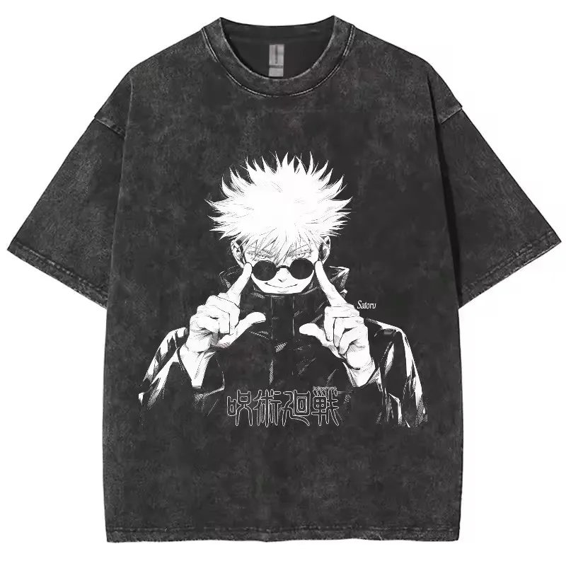 Spring Summer Anime Jujutsu Kaisen Vintage Washed T Shirt Gojo Satoru Shirt Men Women Harajuku Cotton Hip Hop Streetwear Casual
Spring Summer Anime Jujutsu Kaisen Vintage Washed T Shirt Gojo Satoru Shirt Men Women Harajuku Cotton Hip Hop Streetwear Casual
