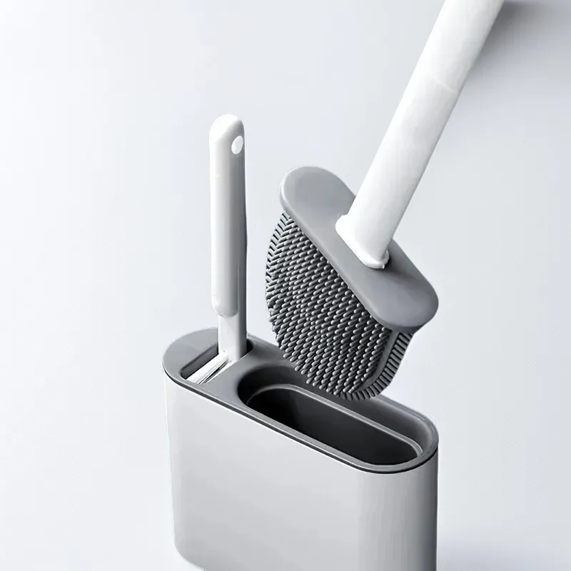 Hanging Silicone Toilet Brush Cleaner with Long Handle Flexible Cleaner Bathroom Brush Quick Drying Holder Bathroom Accessories
Hanging Silicone Toilet Brush Cleaner with Long Handle Flexible Cleaner Bathroom Brush Quick Drying Holder Bathroom Accessories
