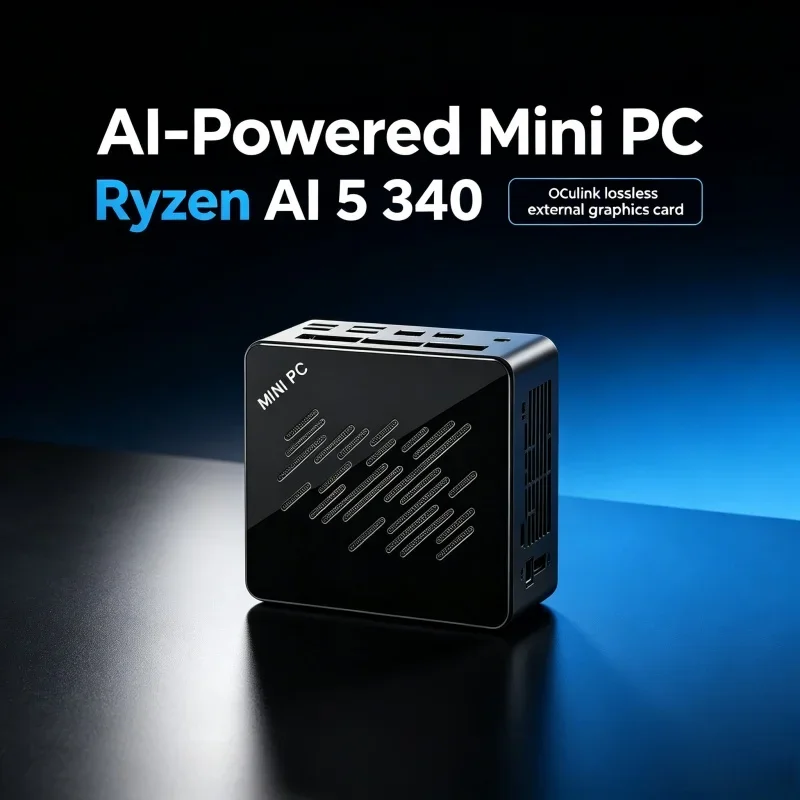 AMD Ryzen AI5 340 Mini PC OCuLink Gaming DesktopWiFi6E BT5.2 Dual 2.5G PCIe4.0 Triple Display PC
AMD Ryzen AI5 340 Mini PC OCuLink Gaming DesktopWiFi6E BT5.2 Dual 2.5G PCIe4.0 Triple Display PC