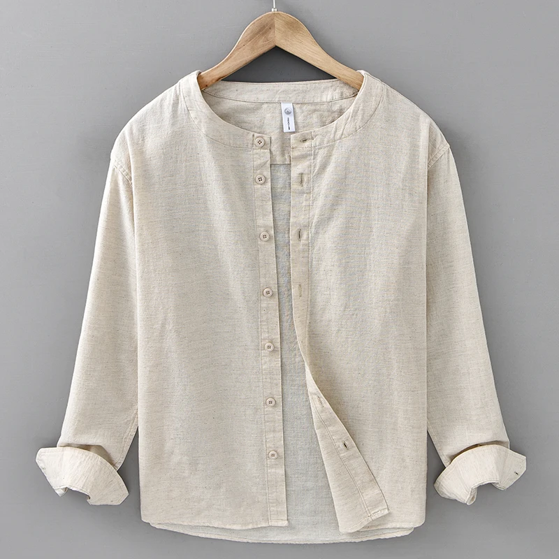 2026 Spring Summer New Simple Casual Cotton Linen Long Sleeve Shirts for Men Clothing Thin Breathable Round Neck Shirts
2026 Spring Summer New Simple Casual Cotton Linen Long Sleeve Shirts for Men Clothing Thin Breathable Round Neck Shirts
