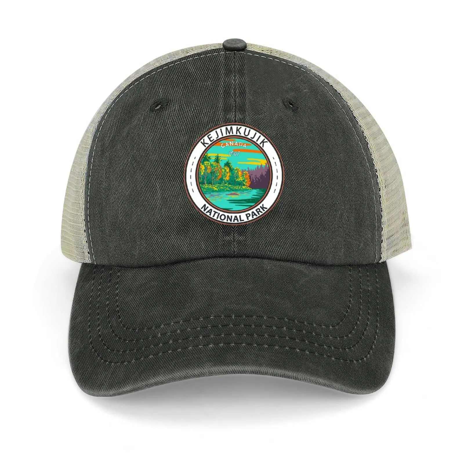 Kejimkujik National Park Still Brook Canada Vintage Badge Baseball Cap Military Cap Man Visor hats on offer Boy Child Women's 
Kejimkujik National Park Still Brook Canada Vintage Badge Baseball Cap Military Cap Man Visor hats on offer Boy Child Women's