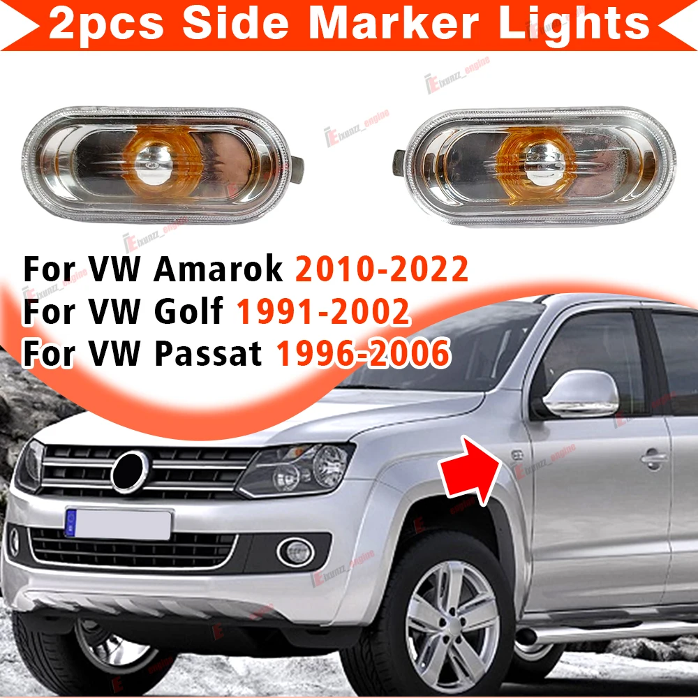 2x Front Fender Side Marker Indicator Lights without Bulbs Sockets For VW Amarok Golf T5 Polo Passat For Ford Focus C-Max Fusion 
2x Front Fender Side Marker Indicator Lights without Bulbs Sockets For VW Amarok Golf T5 Polo Passat For Ford Focus C-Max Fusion