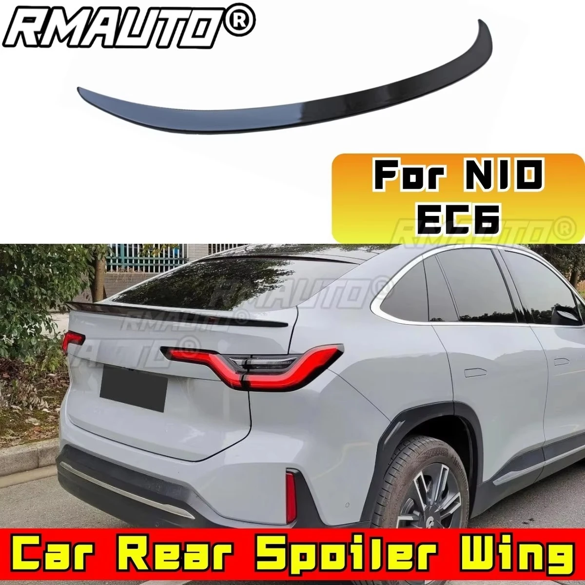 Задний спойлер багажника автомобиля, модификация крыла для NIO EC6, задний спойлер багажника, крыло, автомобильные аксессуары 
Задний спойлер багажника автомобиля, модификация крыла для NIO EC6, задний спойлер багажника, крыло, автомобильные аксессуары