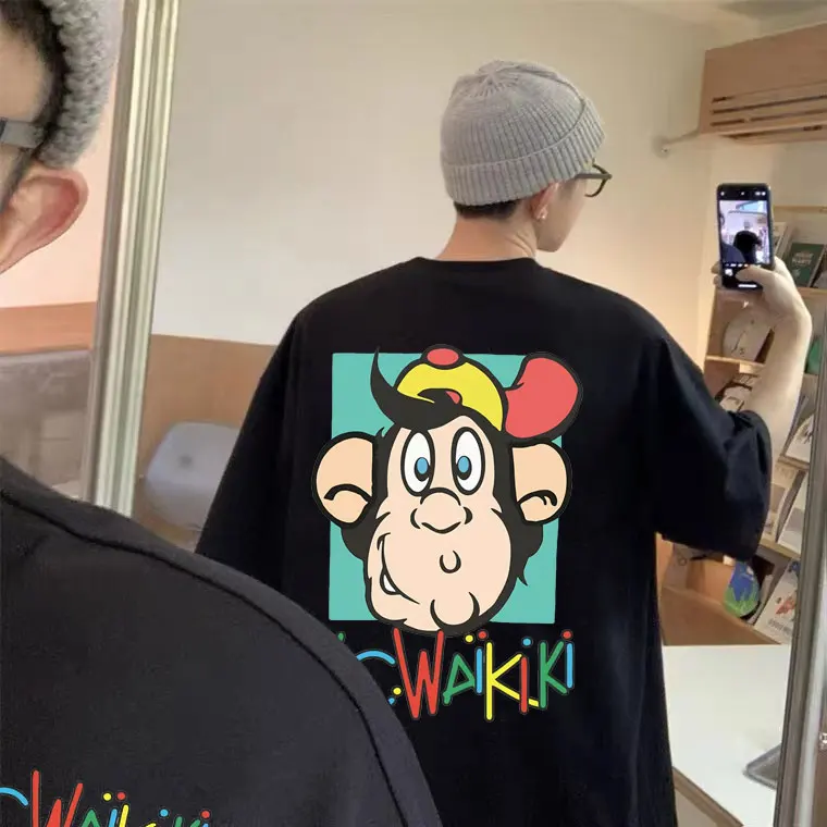 Футболка с рисунком обезьяны Lc Waikiki, двусторонняя женская черная футболка с рисунком обезьяны, мужские футболки с коротким рукавом из 100% хло...
Футболка с рисунком обезьяны Lc Waikiki, двусторонняя женская черная футболка с рисунком обезьяны, мужские футболки с коротким рукавом из 100% хло...
