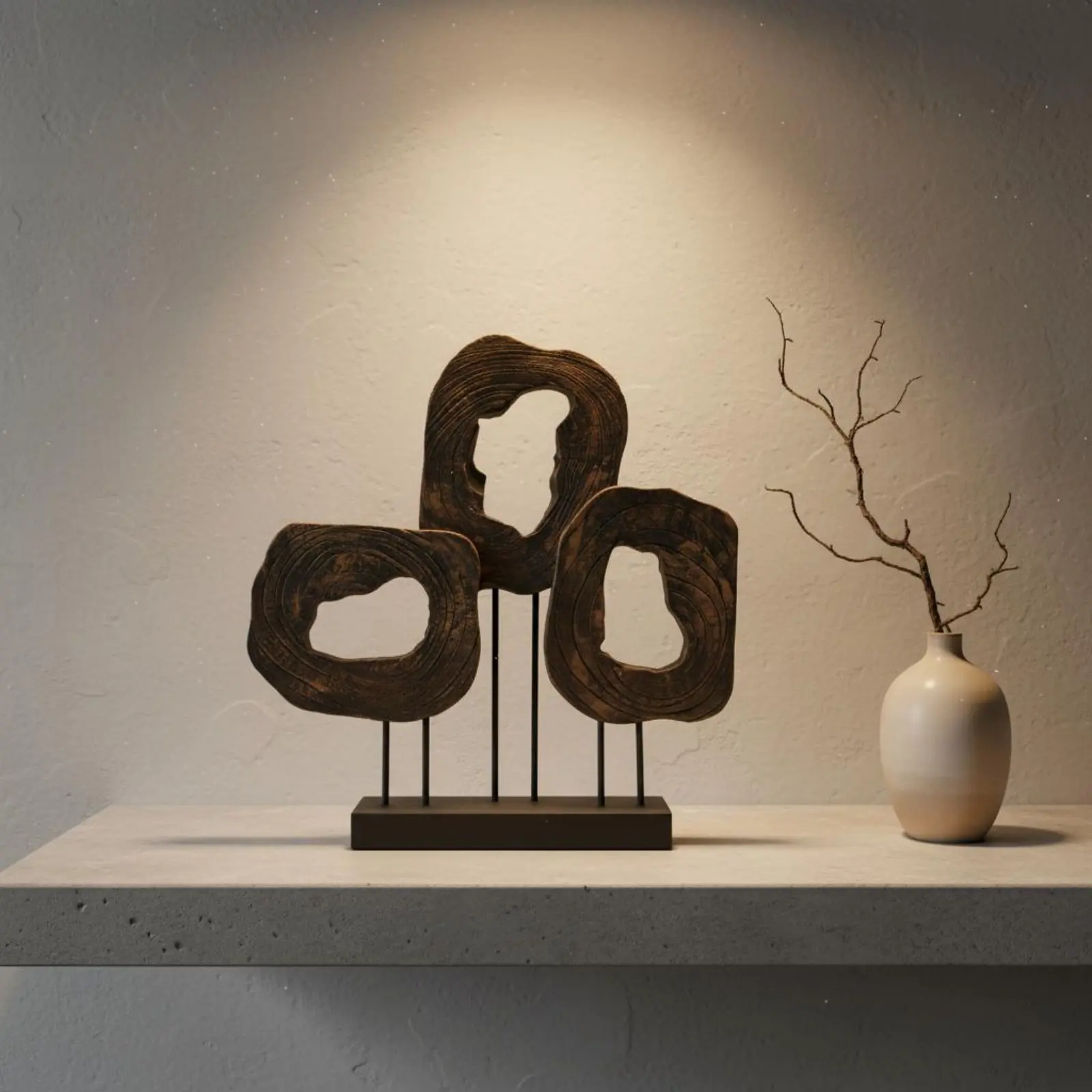 Wood Grain Sculpture Handcrafted Look Abstract Resin Sculpture Geometric Decor Statue Polished Finish Room Decoration
Wood Grain Sculpture Handcrafted Look Abstract Resin Sculpture Geometric Decor Statue Polished Finish Room Decoration